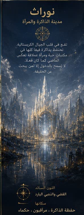 Naurat, the crystalline city of memory and mirrors